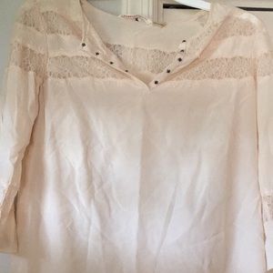 Rebecca Taylor silk lace top- size 4